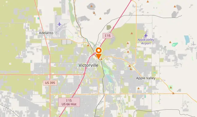 Street map of Victorville, CA