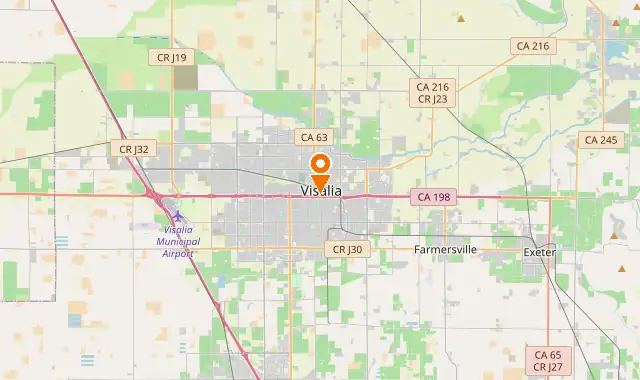Street map of Visalia, CA