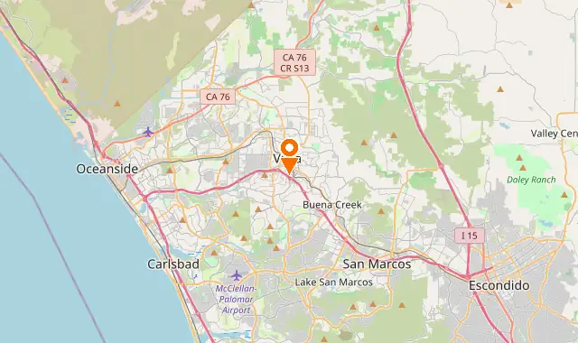 Street map of Vista, CA