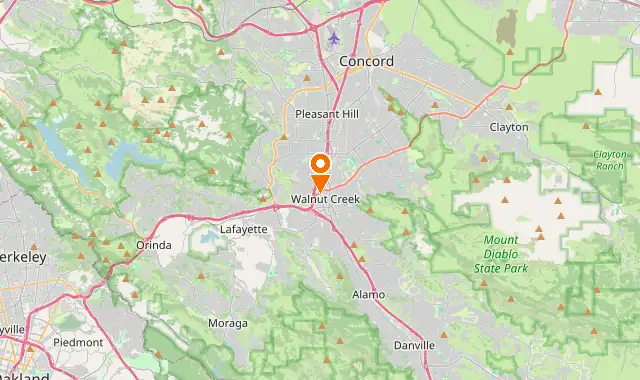 Street map of Walnut Creek, CA