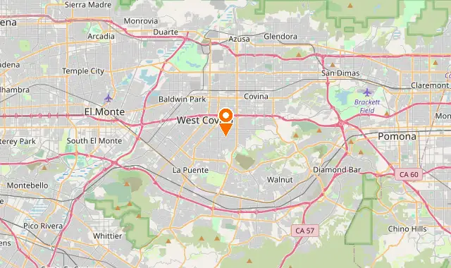 Street map of West Covina, CA