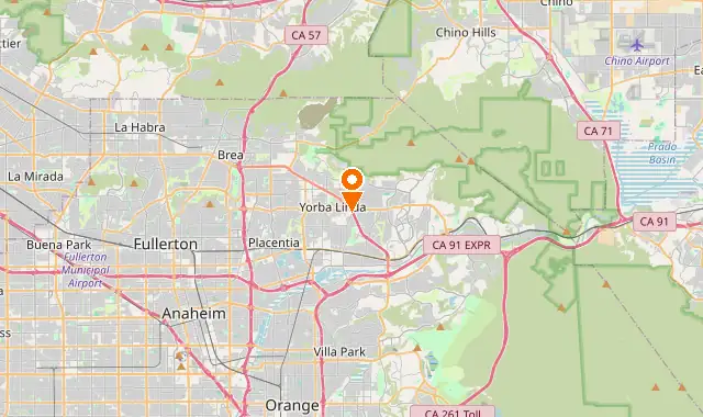 Street map of Yorba Linda, CA