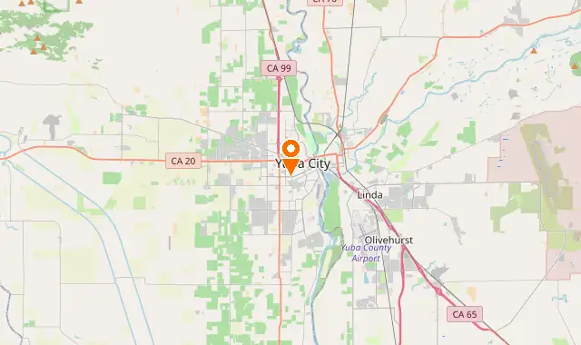 Street map of Yuba City, CA