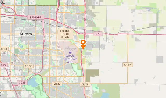 Street map of Aurora, CO