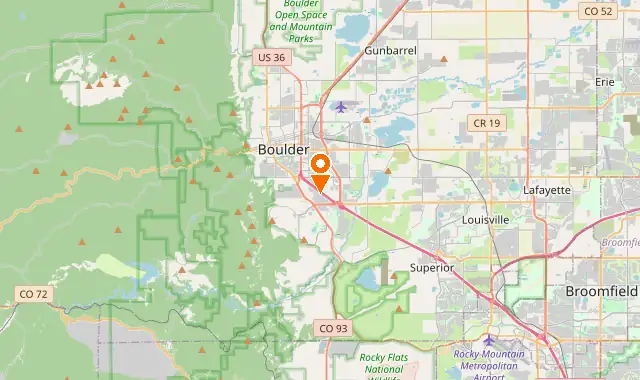 Street map of Boulder, CO
