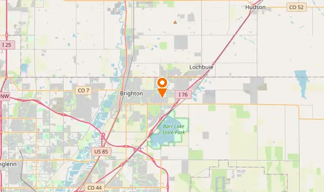 Street map of Brighton, CO