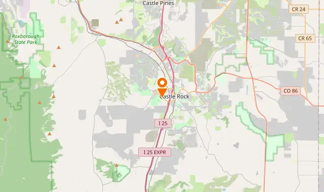 Street map of Castle Rock, CO