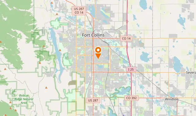 Street map of Fort Collins, CO