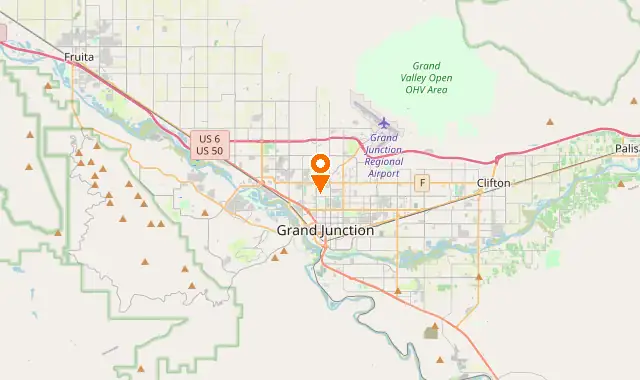 Street map of Grand Junction, CO