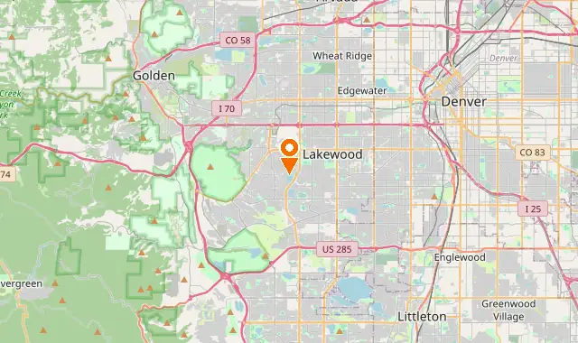 Street map of Lakewood, CO