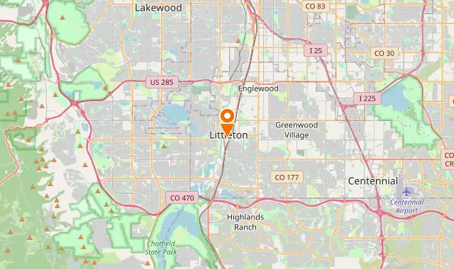 Street map of Littleton, CO
