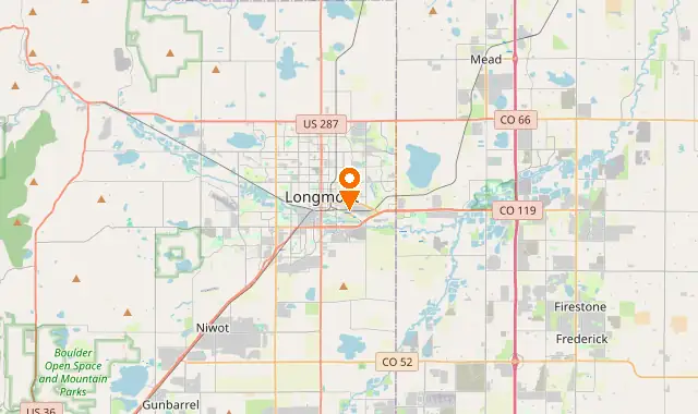 Street map of Longmont, CO