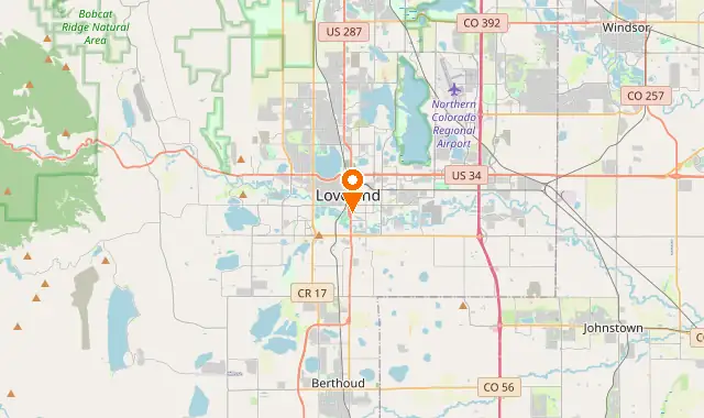 Street map of Loveland, CO