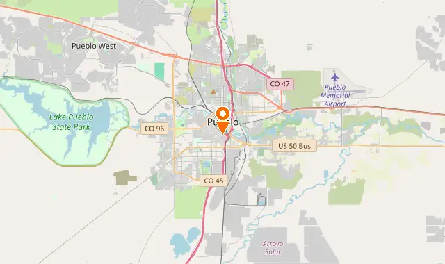Street map of Pueblo, CO