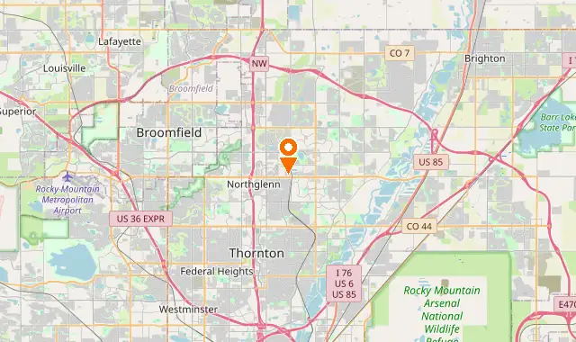 Street map of Thornton, CO