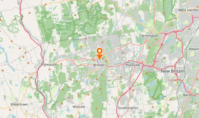 Street map of Bristol, CT