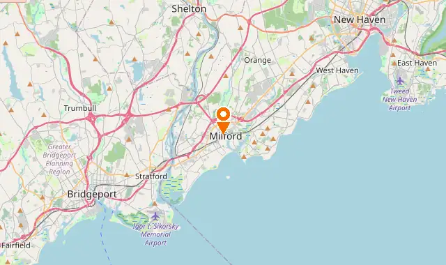 Street map of Milford, CT