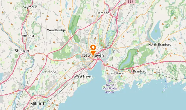Street map of New Haven, CT