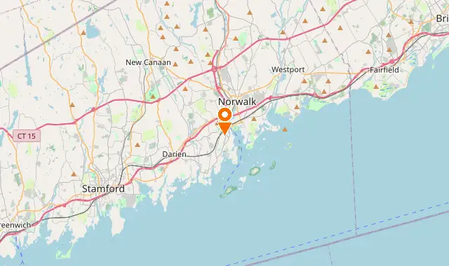 Street map of Norwalk, CT