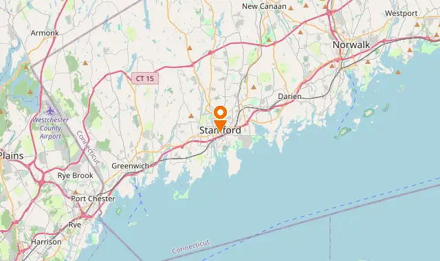Street map of Stamford, CT