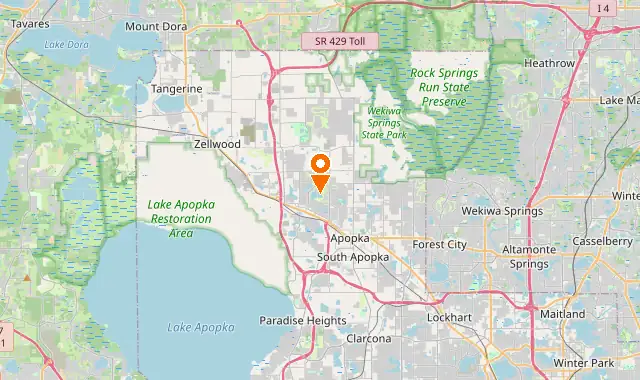 Street map of Apopka, FL