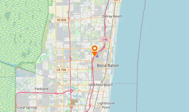 Street map of Boca Raton, FL