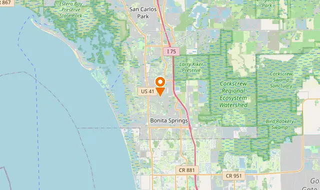 Street map of Bonita Springs, FL