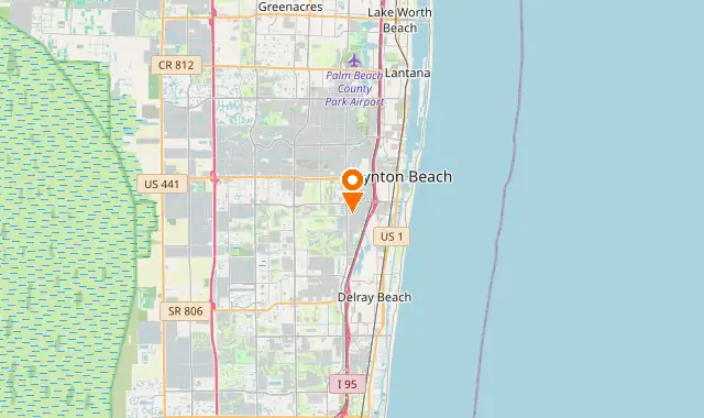 Street map of Boynton Beach, FL