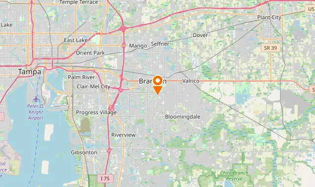 Street map of Brandon, FL