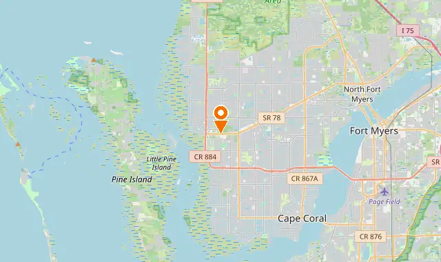 Street map of Cape Coral, FL