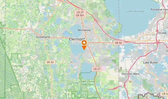 Street map of Clermont, FL