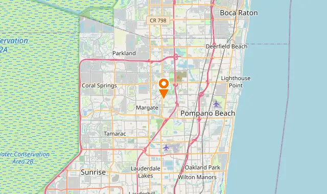 Street map of Coconut Creek, FL