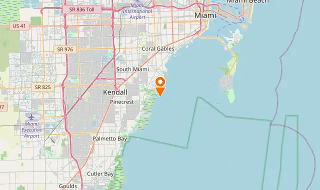 Street map of Coral Gables, FL