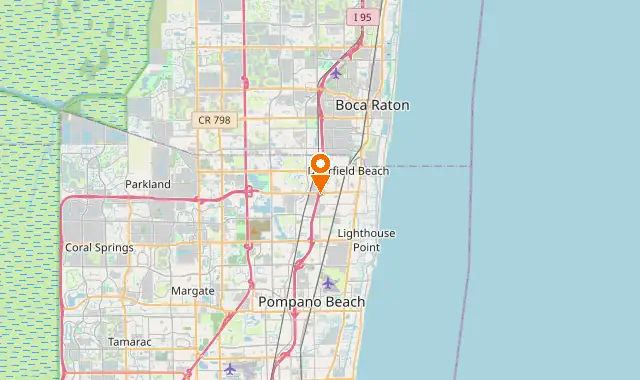 Street map of Deerfield Beach, FL
