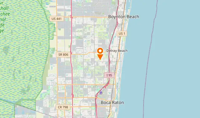 Street map of Delray Beach, FL
