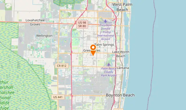 Street map of Greenacres, FL