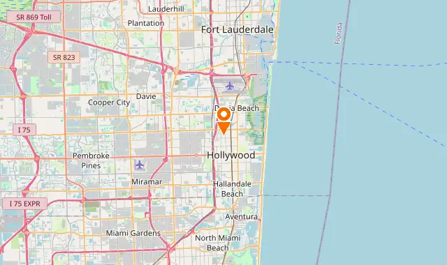 Street map of Hollywood, FL