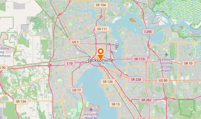 Street map of Jacksonville, FL