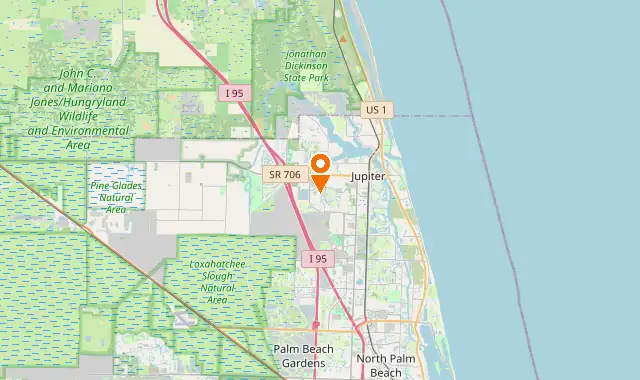 Street map of Jupiter, FL