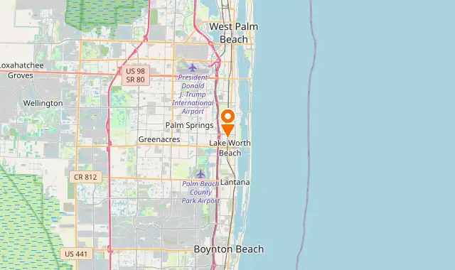 Street map of Lake Worth, FL