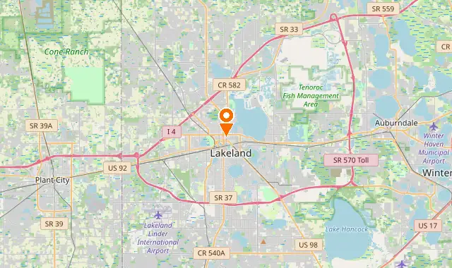 Street map of Lakeland, FL