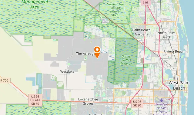 Street map of Loxahatchee, FL