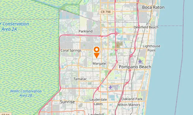 Street map of Margate, FL