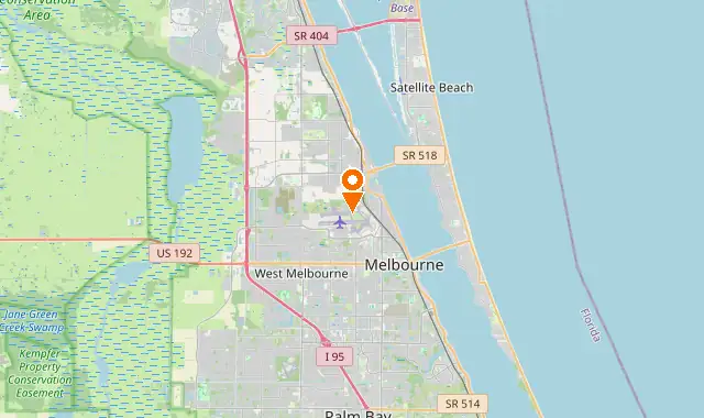 Street map of Melbourne, FL