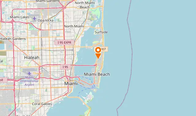 Street map of Miami Beach, FL