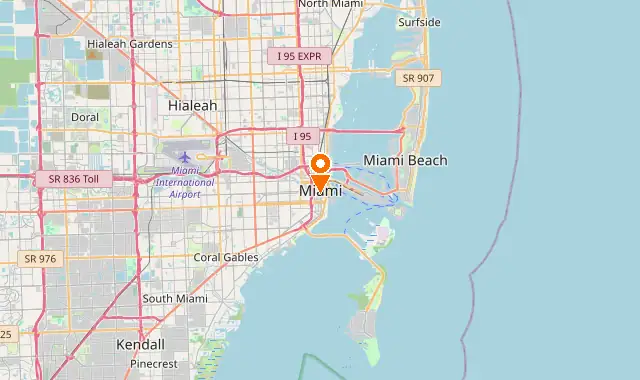 Street map of Miami, FL