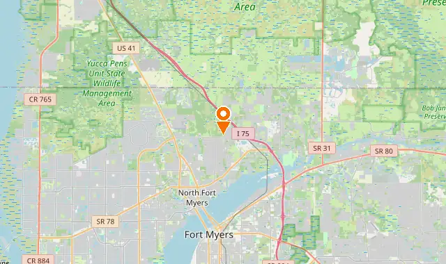 Street map of North Fort Myers, FL