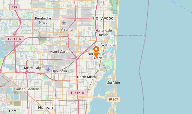 Street map of North Miami Beach, FL