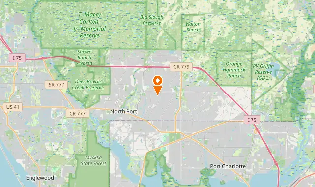 Street map of North Port, FL