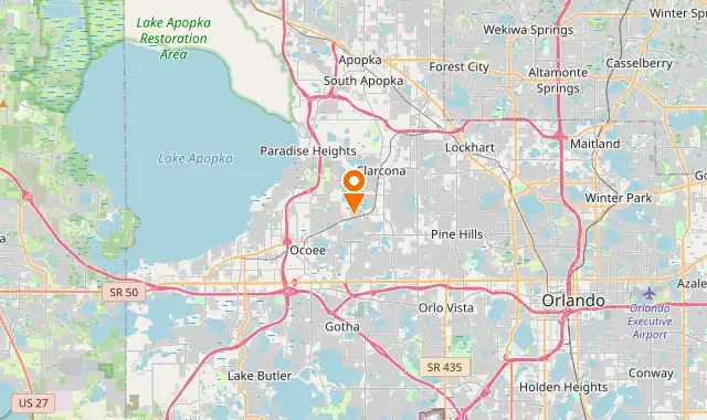 Street map of Ocoee, FL